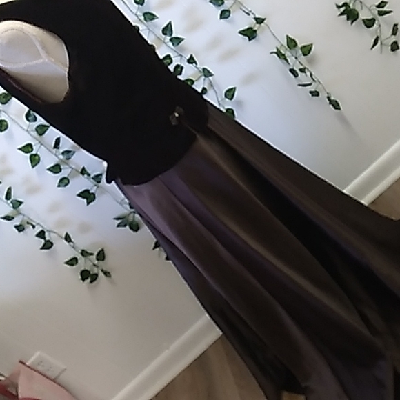 "Perfect Classic" BROWN SCOTT McCLINTOCK GOWN SZ 16 VELVETY AND SATIN LOOK... - Picture 9 of 13